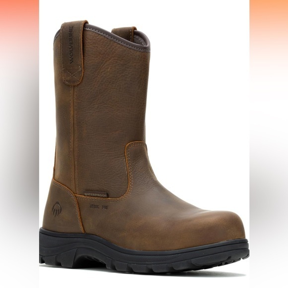 WOLVERINENE Men's Carlsbad Waterproof Steel Toe Wellington Construction Boot - Picture 1 of 10